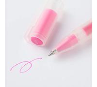 MUJI Juego de bolígrafos de tinta de gel, tipo tapa (juego de 3 piezas) (rosa, 0,5 mm)