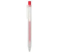 Muji "Sarasara" - Juego de 5 bolígrafos retráctiles japoneses con tinta de gel de escritura suave, 0,5 mm (rojo 02794149)