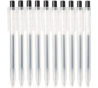 MUJI Suave Tinta de Gel Bolígrafo Pluma Tipo de Golpe 10-Piezas Juego, 0.5 mm Tamaño Punta, Negro (4550182902273)