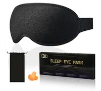Mujigaga Antifaz para Dormir, Máscara de Dormir Sin Presión Ocular, Antifaz 3D para Hombres y Mujeres, Anti-Luz y Transpirable Sleep Mask con Correa Tapones y Ajustable para Meditar, Avión, Viajar