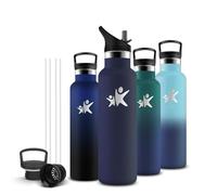 Mujigaga Botella Agua Acero Inoxidable- 0.75 litro- Botella Agua- A Prueba de Fugas- Cantimplora Gym- Cantimplora sin Bpa- Mantiene 24H Frio/12H Calor, Termo para Cámping, Gym, Gimnasio, Deportes