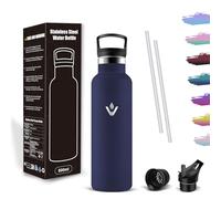 Mujigaga Botella Agua Acero Inoxidable 500ml, Botella Agua Niños con Pajita y Filtro, Sin BPA, Water Bottle A Prueba de Fugas, Cantimplora para Oficina, Deporte, Escuela, Viaje, Hogar, Bicicleta