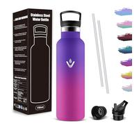 Mujigaga Botella Agua Acero Inoxidable 750ml, Botella Termica A Prueba de Fugas, Water Bottle con Pajita y Filtro, Cantimplora Sin BPA, para Exterior, Escuela, Deporte, Viaje, Hogar, Oficina