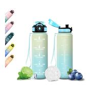 Mujigaga Botella Agua, Botella Agua Niños 500ml, Cantimplora Motivadora, Diseño de Cerradura, a Prueba de Fugas, Marcador de Tiempo, Cantimplora con Filtro para Hogar, Colegio, Viaje, Escuela