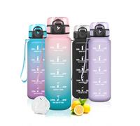 Mujigaga Botella Agua Niño 500ml, Botella de Agua Deportiva, Reutilizable, Cantimplora Niño, a Prueba de Fugas, Garrafa Agua para Niña, Guardería, Running