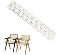Mujiluxe Cane Webbing Rollo de ratán Tejido, ratán Abierto, Mimbre vienés, para proyectos de caning, decoración del hogar, 40 x 100 cm, Blanco