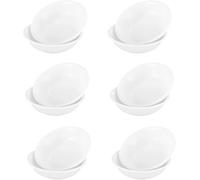 Mujiluxe Cuencos redondos para salsas, 12 unidades, para aperitivos, sushi, salsa de soja, especias, guarniciones, frutas y aperitivos, color blanco
