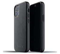 Mujjo Funda de Piel Lisa para iPhone 12 Negra