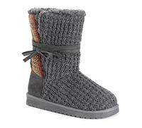 MUK LUKS Clementine, Bota Mujer, Cuadros Grises, 37 EU