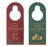 Muka 10 Cartel No Molestar Puerta Habitación Doble Cara Please Make UP Room y Please Do Not Disturb Carteles Service Puerta Colgador Resistente al Agua