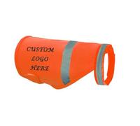 Muka Custom Embroidered Pet Safety Vest Dog Reflective Clothes, Pet Orange Jacket Embroidered with Logo