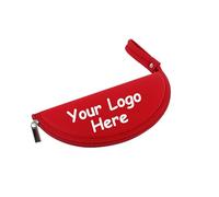 Muka Funda Redonda de Neopreno Impermeable con Cremallera Personalizada para Viajes, Logotipo de la Empresa a Todo Color, Rojo