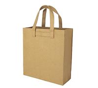 Muka Washable Kraft Paper Tote Bag, Sustainable Grocery Bag with Handles