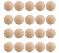 MUKCHAP 20 bolas de madera de 50 mm, bolas grandes de madera natural, bolas redondas de madera sin terminar para manualidades