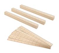 MUKCHAP 36 reglas de madera de 12 pulgadas, pulgadas con regla recta de centímetros, regla de madera de doble cara de 30 cm para herramienta de medición