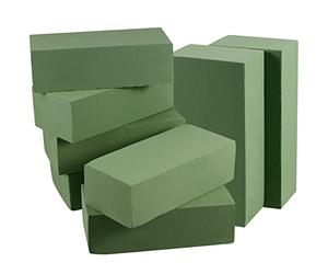 MUKCHAP 8 bloques de espuma de flores secas, 23x11x7 cm, ladrillos de espuma florales rectangulares, ladrillos de espuma para proyectos de artes y manualidades, color verde