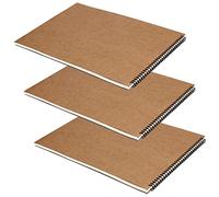 MUKCHAP Paquete de 3 cuadernos de bocetos A3 encuadernados en espiral, 60 páginas, 30 hojas, 160 g/m², tamaño A3, 42 x 29 cm