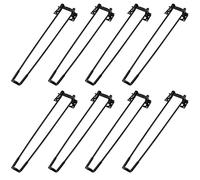 MUKCHAP Paquete de 8 patas de horquilla negras de 17 pulgadas, patas de mesa plegables, patas de metal, patas de mesa, mini escritorio, mesita de noche