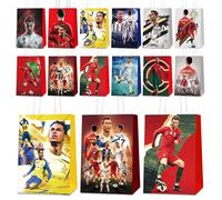 Mukity 24 bolsas de regalo para fiesta de fútbol, suministros de fiesta de fútbol, bolsas de caramelos, bolsas de mano, bolsas de regalo para niños, paquetes de recuerdos de papel para adultos,