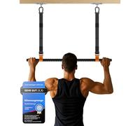 MukkiStange, Barra de dominadas para techo: extraíble, altura ajustable, agarre, ahorro de espacio, variable, para colgar, dispositivo de fitness para el hogar, calistenia, barra pull-up, barra de