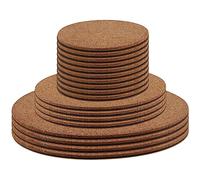 MUKLEI 18 posavasos de corcho para macetas, tapete redondo de corcho, manteles individuales para plantas de interior, bebidas, proyecto de manualidades, 10 cm, 15 cm, 20 cm