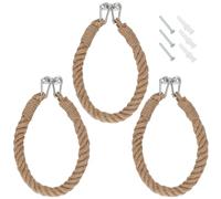 MUKLEI 3 soportes náuticos de cuerda de cáñamo para papel higiénico, soporte de pared de estilo vintage para papel higiénico y toalla