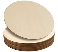 MUKLEI Paquete de 24 círculos de madera en blanco de 30 cm, círculos de madera para manualidades de 3 mm de grosor, recortes de madera sin terminar, rebanadas de disco redondas de madera para