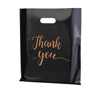 MUKOSEL 100 bolsas de mercancía de agradecimiento, extra gruesas, 2,36 mm, 12 x 15 pulgadas, bolsas de compras al por menor para bolsas de regalos, fiestas, tiendas, boutique, ropa, bolsas de