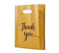 MUKOSEL 100 bolsas de mercancía de agradecimiento, extra gruesas de 2.36 mil, 12 x 15 pulgadas, bolsas de compras al por menor para bolsas de golosinas, tiendas de fiestas, boutique, ropa de negocios,