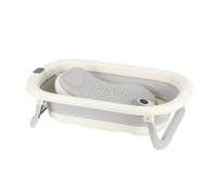 MUL-BUTIQUE - Bañera infantil plegable con termómetro digital y tumbona de baño, para ducha con enchufe para manguito, unisex, color gris