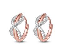 MULA S925 Pendientes de Aros de Plata Esterlina para Mujer Niña Mariposa Estrella Luna Trendy Cute Earrings 5A Cubic Circonia