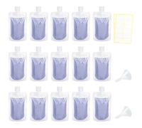 Mulaibdin 15 Piezas Botes Viaje Rellenables 100ml, Botellas de Viaje Avion, Botes para Gel y Champu, Travel Essentials, Botella a Prueba de Fugas, Kit Viaje Higiene para Artículos de Tocador