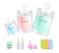 Mulaibdin 18 Piezas Botes Viaje Rellenables, Botellas de Viaje Avion 30/50/100ml, Botes para Gel y Champu, Viajes Accesorios, Botella a Prueba de Fugas, Kit Viaje Higiene para Artículos de Tocador