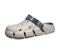 Mulas y zuecos para hombre, punta cerrada perforada, sandalias de verano, slip-on, zapatillas de verano, calzadas con brida visible, suela gruesa, aberturas laterales - playa, casa, jardín, ocio, 01