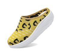 Mulas y zuecos para mujer, de malla calada, transpirable, sin cordones, para mujer, tacón abierto, slip on à Enfiler Sandalias Punta Cerrada Redonda, Suela Gruesa Ligera, Verano al aire libre Casual
