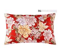 Mulberry Silk Pillowcase For Hair and Skin Envelope Closure Standard Queen King (Standard 19mm) 48 * 74CM(Red Peonies)