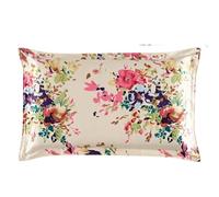 Mulberry Silk Pillowcase For Hair and Skin Envelope Closure Standard Queen King (Standard 19mm) 48 * 74CM(A Beam of Sunshine)