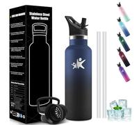 Mulbijeo Botella Agua Acero Inoxidable 500ml, Termo Agua Fria, Cantimplora Termica Sin BPA, 12H Caliente/24 Frío, Botella para Niños & Adultos, Botella Acero Inoxidable para Deporte, Oficina, Yoga