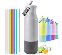 Mulbijeo Taza De Silicona Con Asa & Botella Deportiva 900ml, Acero Inoxidable Aislado Al Vacío, Mantiene Frío24h & Caliente 12h, Diseño Antifugas Para Camping, Senderismo & Aire Libre
