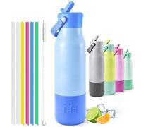 Mulbijeo Taza De Silicona Con Asa & Botella Deportiva 900ml, Acero Inoxidable Aislado Al Vacío, Mantiene Frío24h & Caliente 12h, Diseño Antifugas Para Camping, Senderismo & Aire Libre