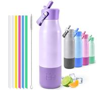 Mulbijeo Taza De Silicona Con Asa & Botella Deportiva 900ml, Acero Inoxidable Aislado Al Vacío, Mantiene Frío24h & Caliente 12h, Diseño Antifugas Para Camping, Senderismo & Aire Libre