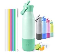 Mulbijeo Taza De Silicona Con Asa & Botella Deportiva 900ml, Acero Inoxidable Aislado Al Vacío, Mantiene Frío24h & Caliente 12h, Diseño Antifugas Para Camping, Senderismo & Aire Libre