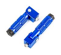 Mulcort - Reposapiés plegable para pedales de moto, universal de aluminio de 8 mm para moto, scooter, bicicleta, bicicleta eléctrica (azul)