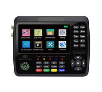 Mulcort Satellite Finder Signal Meter V10 Pro HD Satélite TV Signal Finder DVB-S/S2/S2X/T/T2 Combo Digital Hand Signal Meter Satellite Finder H.265 4.3 Pulgadas LCD para ajustar la antena parabólica