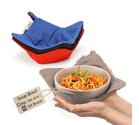 Muldale Soporte para cuencos de microondas para sopa, juego de 4 cuencos para microondas, lavables a máquina, abrazador de platos para alimentos calientes, resistente al calor, para platos