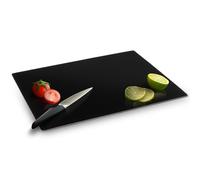 Muldale Tabla de cortar de cristal negro - Protector de encimera antideslizante endurecido para cocina - ideal para proteger superficies y mesas, 40 cm x 30 cm
