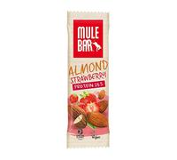Mulebar - Barrita de proteínas - Almendra - Fresa - 40 g - Vegana - 25% de proteínas - Fabricada en Francia
