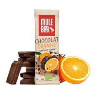 Mulebar - Barrita energética - Chocolate - 40 g - Naranja - Orgánica - Vegana - Fabricada en Francia