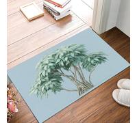 MULERN Alfombrillas para Interiores, Felpudo Bonsái De Árbol Baniano Planta Realista Absorbente Antideslizante de Perfil Bajo para Entrada Cocina Puerta Trasera, Mascotas Perros, 40x60cm