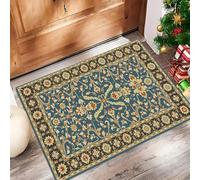 MULERN Felpudo Antideslizante 80x120cm, Hojas De Vid Trampa de Tierra Felpudo Interior para una Entrada Limpia, Decoraciones Tradicionales Alfombra Absorbentes, Fácil de Cuidar, Colores Mixtos